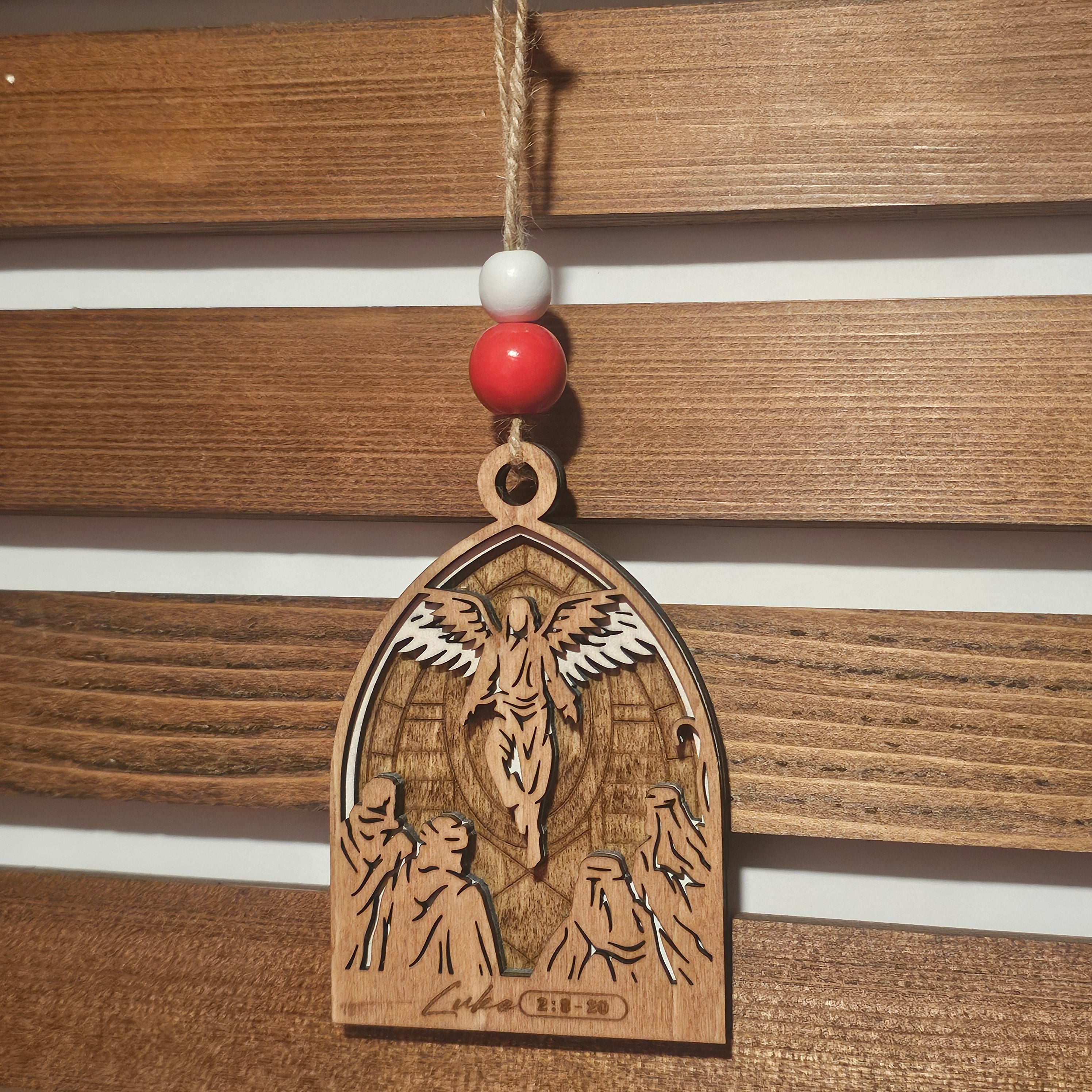 Birth of Christ Ornament Collection – 7-Piece Wooden Nativity Set