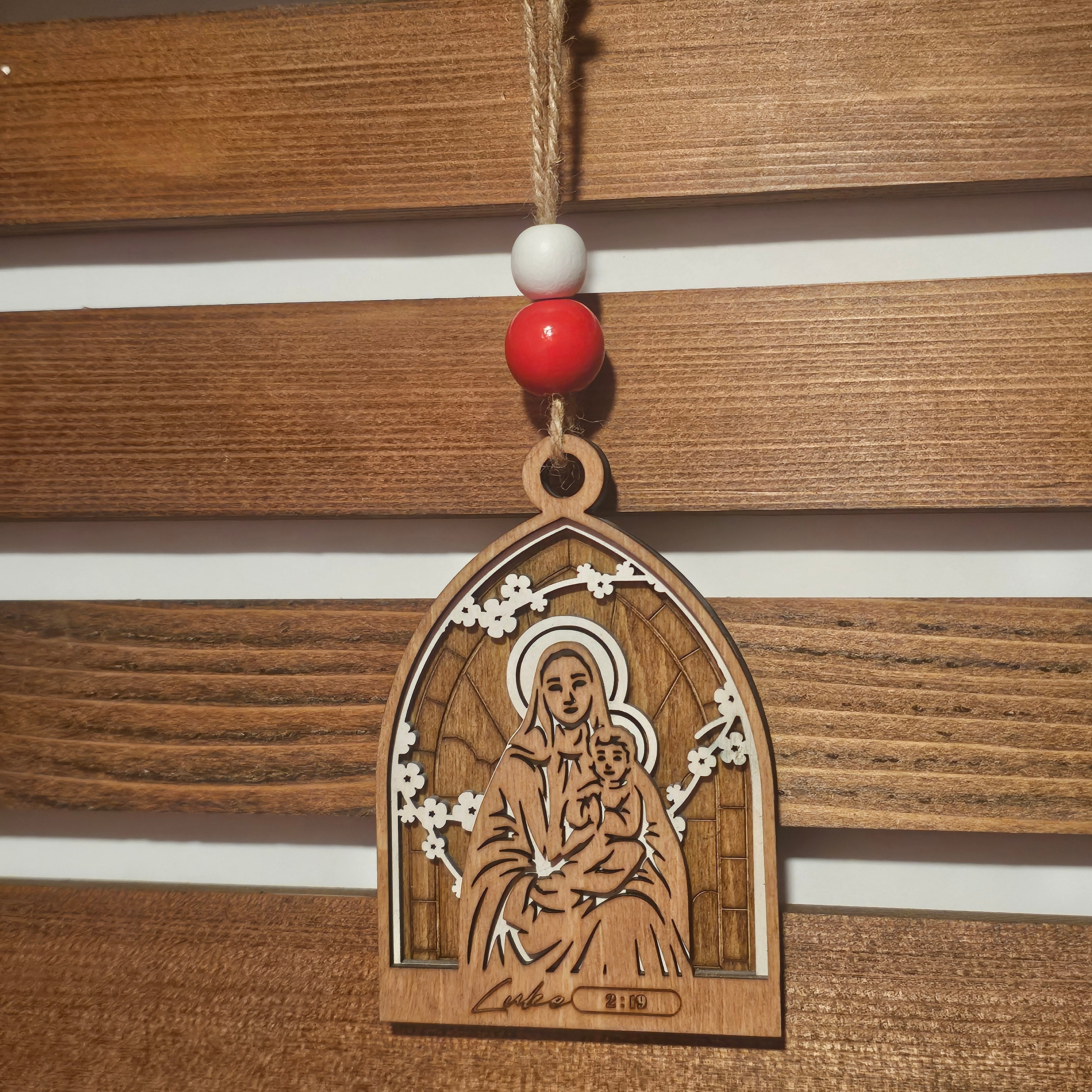 Birth of Christ Ornament Collection – 7-Piece Wooden Nativity Set