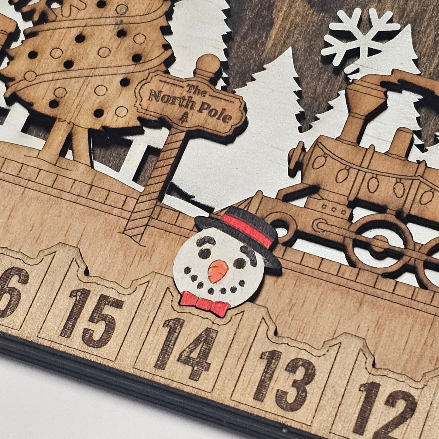Handcrafted Wooden Christmas Countdown – Rustic, Layered, and Ready to Display