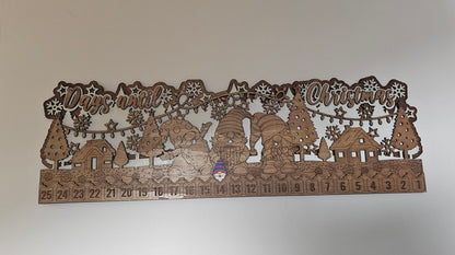 Handcrafted Wooden Christmas Countdown – Rustic, Layered, and Ready to Display