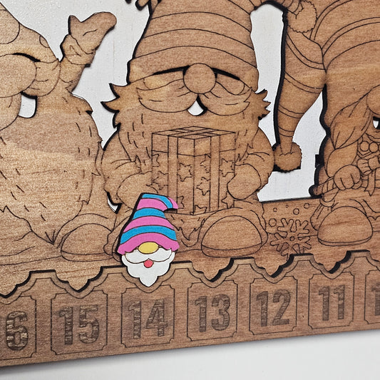 Handcrafted Wooden Christmas Countdown – Rustic, Layered, and Ready to Display