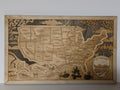 Wooden USA Travel Map — Camping