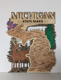 Michigan State Park Map — Wooden Park Tracker